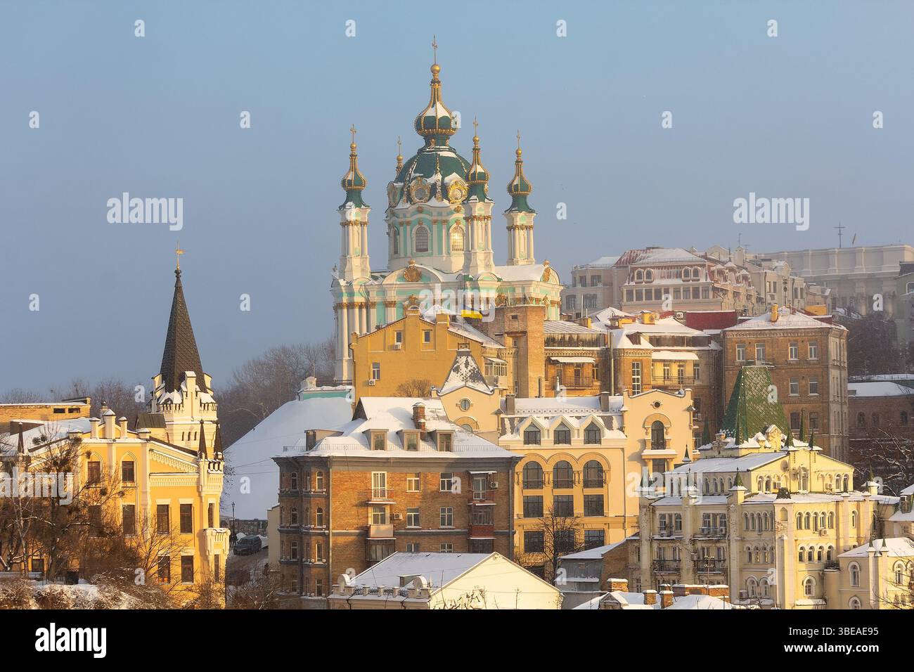 Vista pittoresca della discesa di Andriivsky nel centro della capitale Ucraina, Kiev, Ucraina Foto Stock