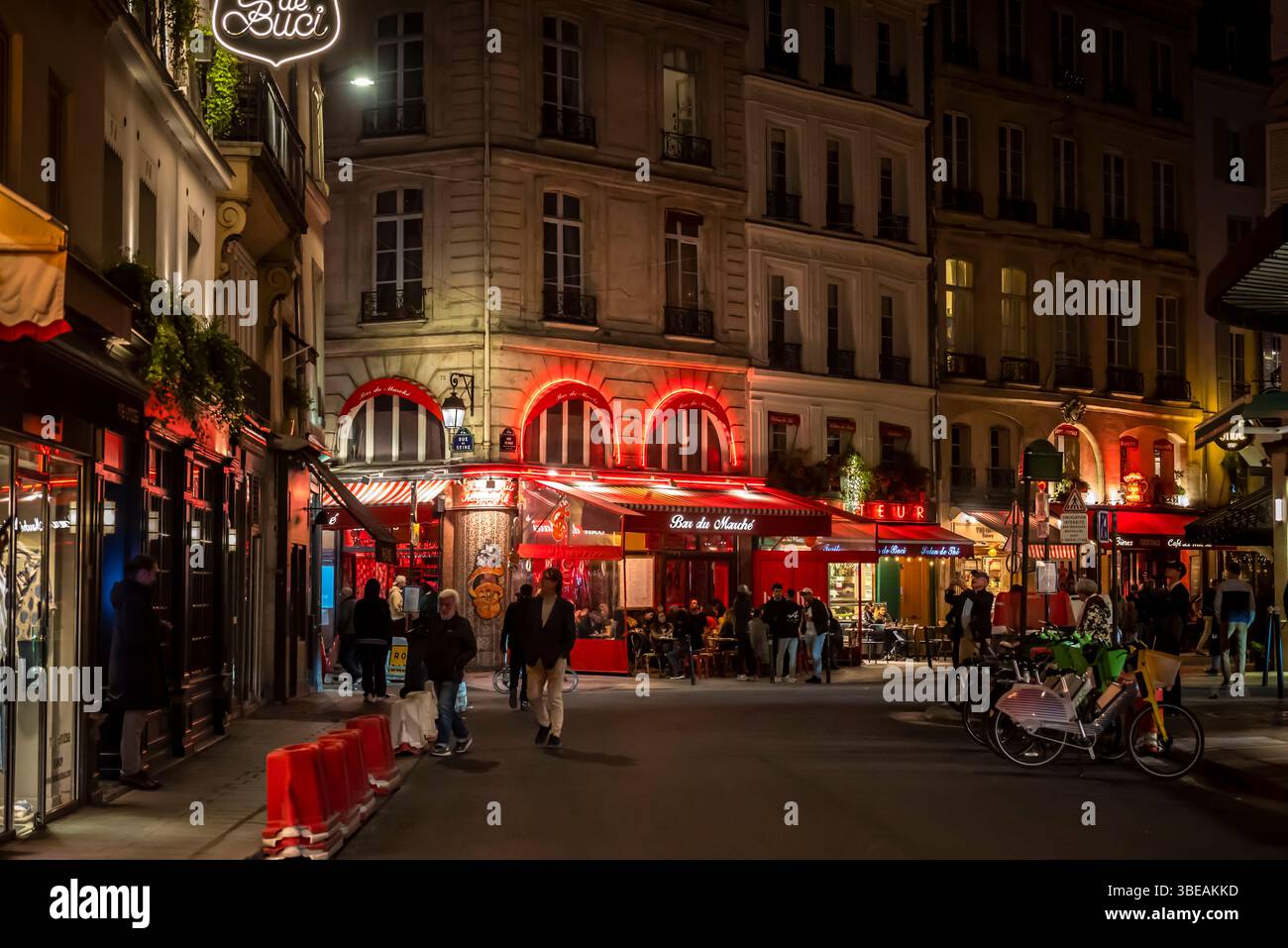Ristorante nella zona di Montparnasse, Rive Gauche, Parigi, Francia Foto Stock