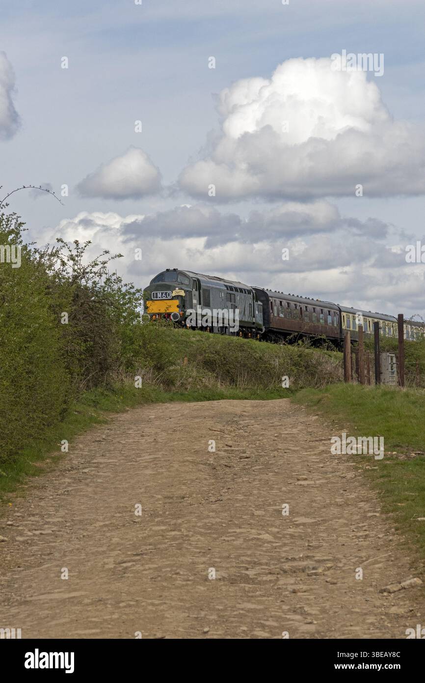 Locomotiva diesel, GWSR Railway, Stanway, Broadway, Cotswolds, Inghilterra, Gran Bretagna Foto Stock