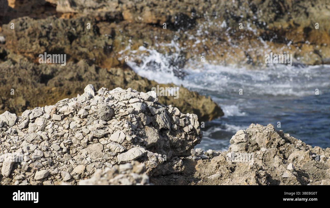 Costa calcarea di Maiorca (calcis) Foto Stock