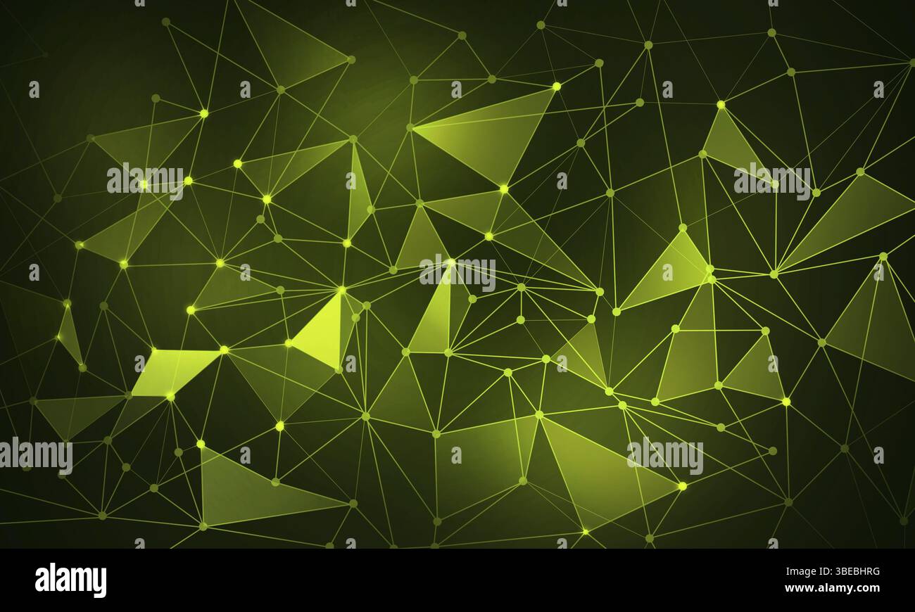 Il colore di sfondo immagine con linee collegate e figure Foto Stock