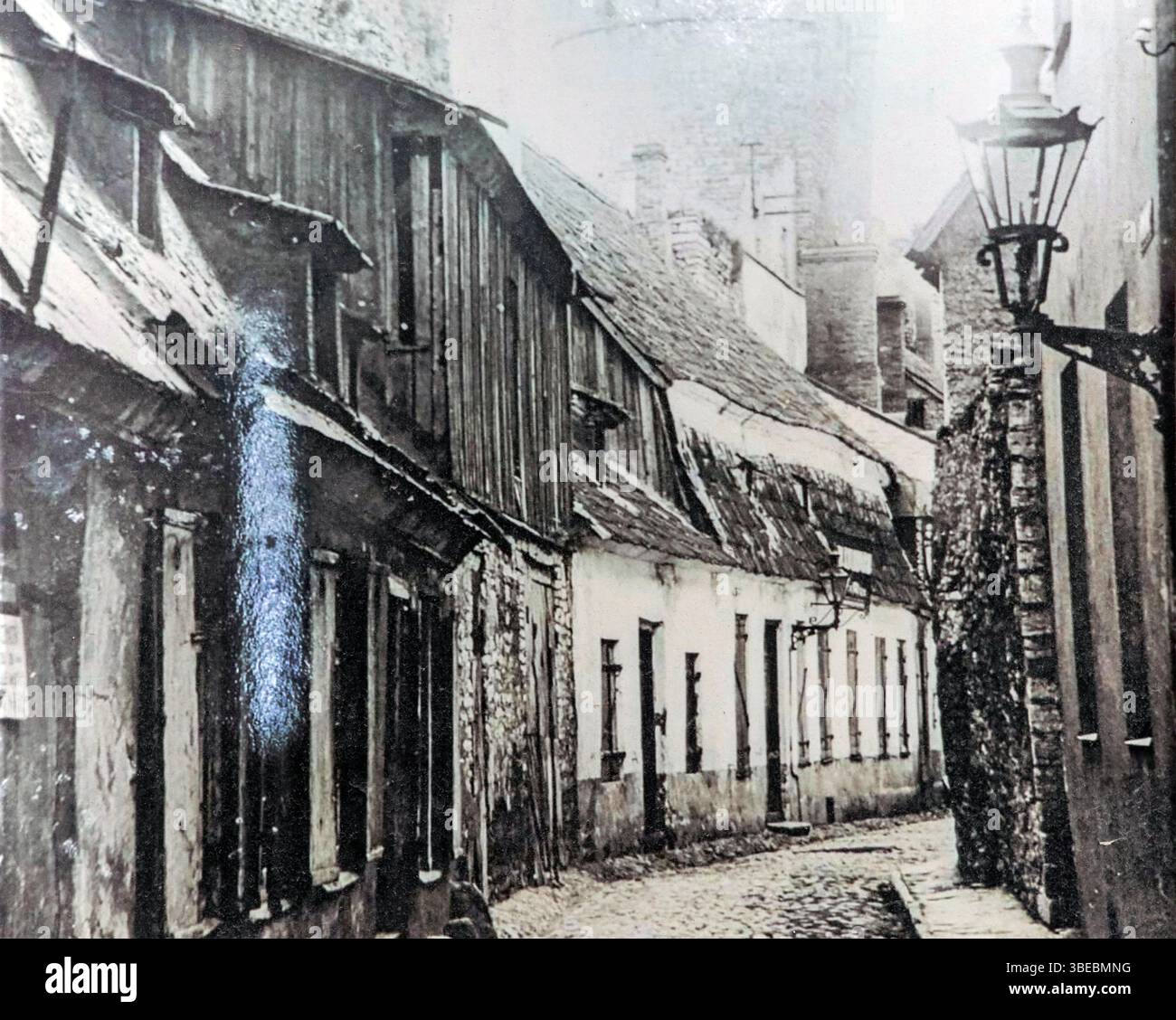 Un'immagine vittoriana in bianco e nero di Tallinn Estonia Foto Stock