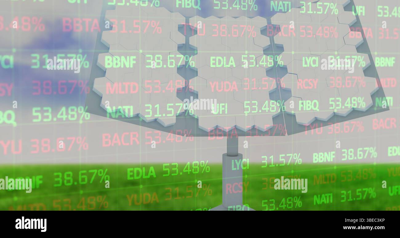 Immagine dell'elaborazione dei dati finanziari completata Foto Stock