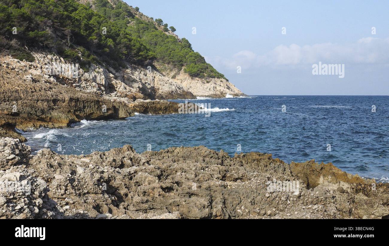 Costa calcarea di Maiorca (calcis) Foto Stock