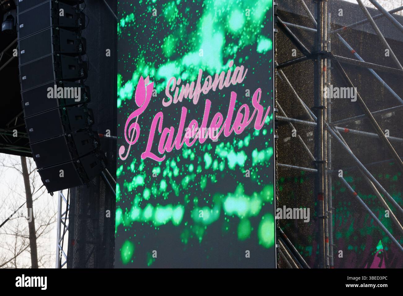 Logo Tulip Symphony. Tulip Symphony, un festival che si svolge ogni primavera a Pitesti, nella contea di Arges in Romania. Foto Stock