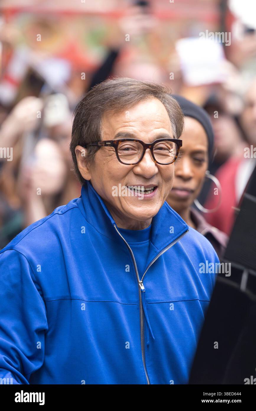 New York, United of America. 28 maggio 2025. Jackie Chan lascia "Good Morning America" il 28 maggio 2025 a New York City Credit: Brazil Photo Press/Alamy Live News Foto Stock