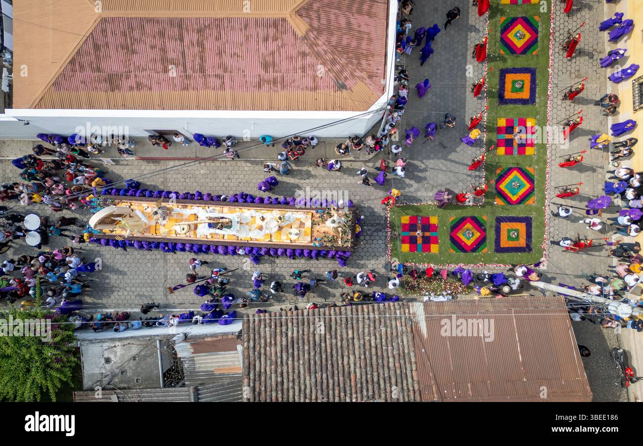 Semana Santa en la Antigua Guatemala celebrazioni della settimana Santa ad Antigua Guatemala Foto Stock