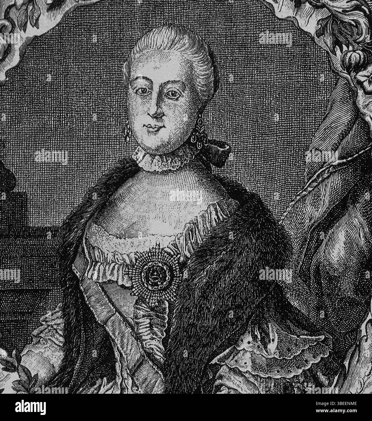 Caterina II (1729-1796), la grande. Imperatrice della Russia dal 1762 al 1796. Incisione, 19° c.. Foto Stock