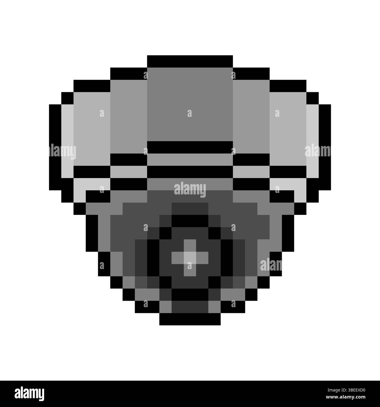 Telecamera di sicurezza CCTV in stile pixel art Illustrazione Vettoriale