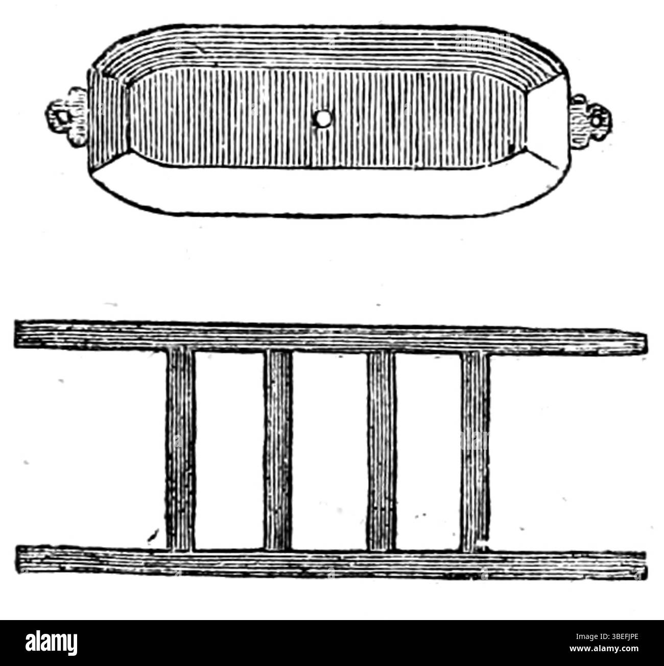 Questa incisione del 1844 della "Maison Rustique du XIXe siècle" di A. Thiebault presenta il setaccio Mont-Cenis, uno strumento utilizzato nelle case rurali per filtrare il cibo, enfatizzando l'artigianato e le tradizioni rurali. Foto Stock Questa incisione del 1844 della "Maison Rustique du XIXe siècle" di A. Thiebault presenta il setaccio Mont-Cenis, uno strumento utilizzato nelle case rurali per filtrare il cibo, enfatizzando l'artigianato e le tradizioni rurali. Foto Stock