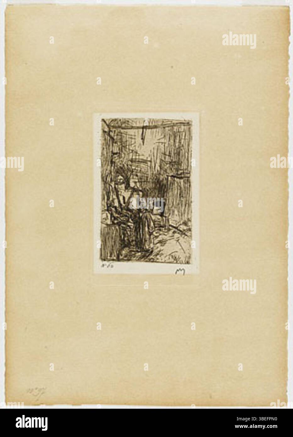 Questo dipinto del 1889 di Marius Bauer cattura l'atmosfera vibrante e vivace di un bazar a Damasco, mostrando la colorata scena del mercato tipica della regione durante la fine del XIX secolo. Foto Stock