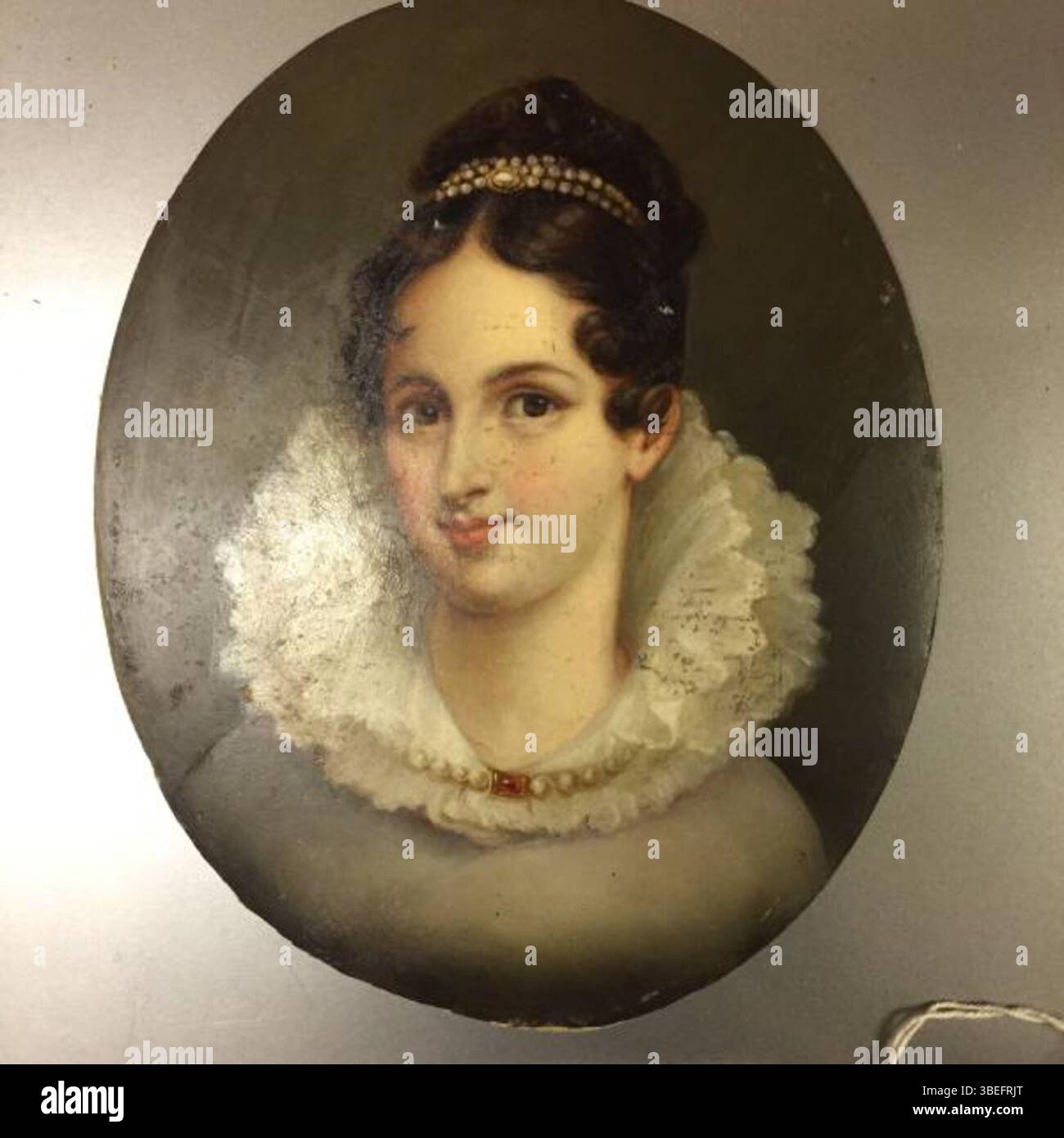 Ritratto della signora Philip Schuyler (1790-1855), dipinto intorno al 1815 dopo John Trumbull, mostrando la moda e lo stile dei primi anni del XIX secolo. Foto Stock