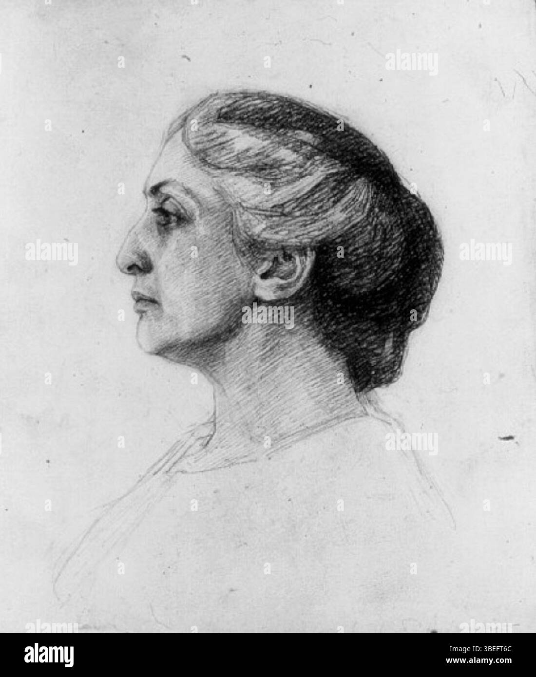 Questo ritratto di Ingeborg Lindborg (1875-1950) cattura una donna, mostrando l'attenzione di Lindborg sulla somiglianza delle donne nelle sue opere dei primi anni del XX secolo. Foto Stock