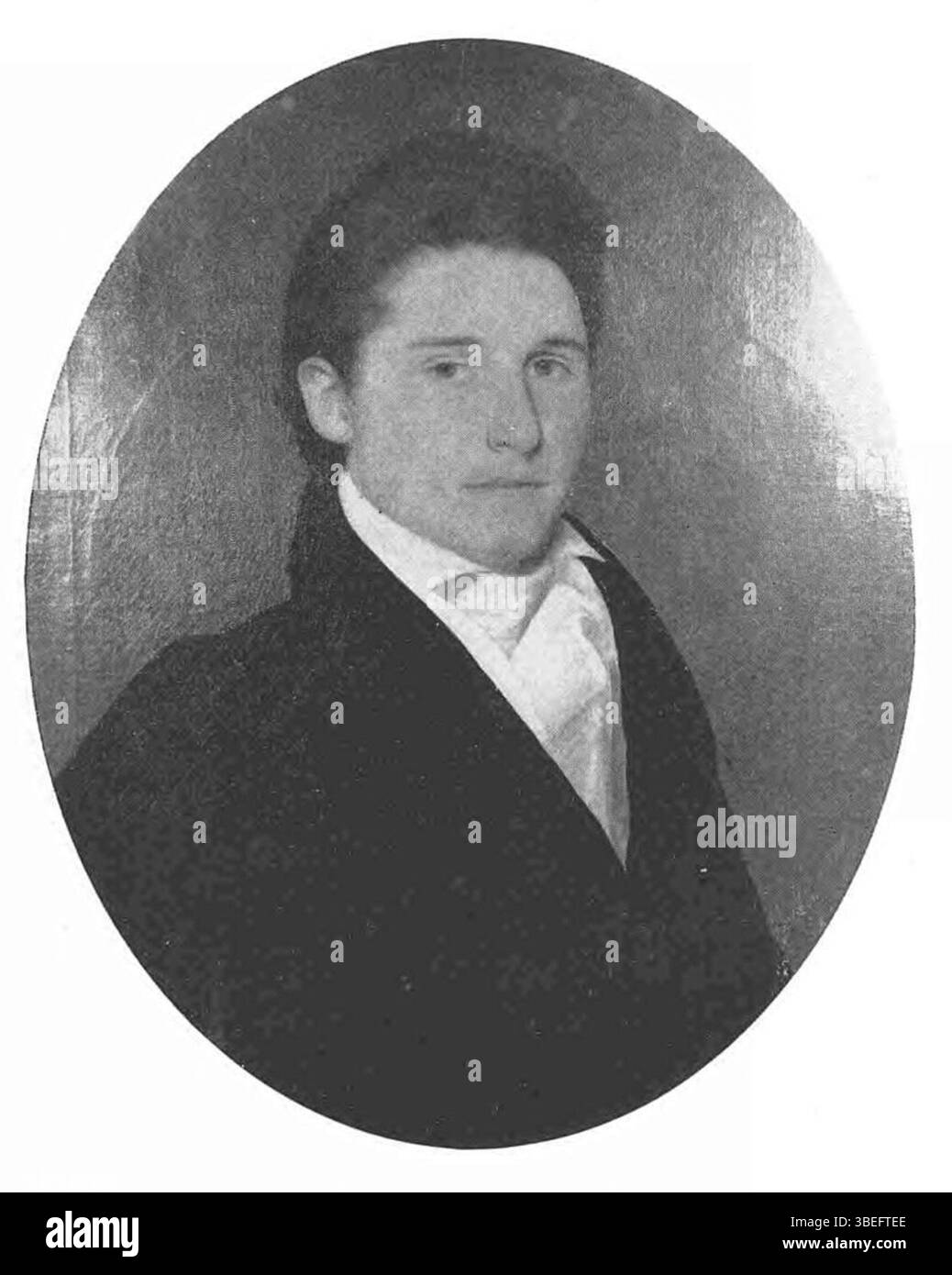 Questo ritratto del 1824 del generale Roger Williams Alexander Bradford illustra la sua leadership all'inizio del XIX secolo. Come leader militare, Bradford giocò un ruolo importante nella difesa e nelle strategie militari del periodo. Foto Stock