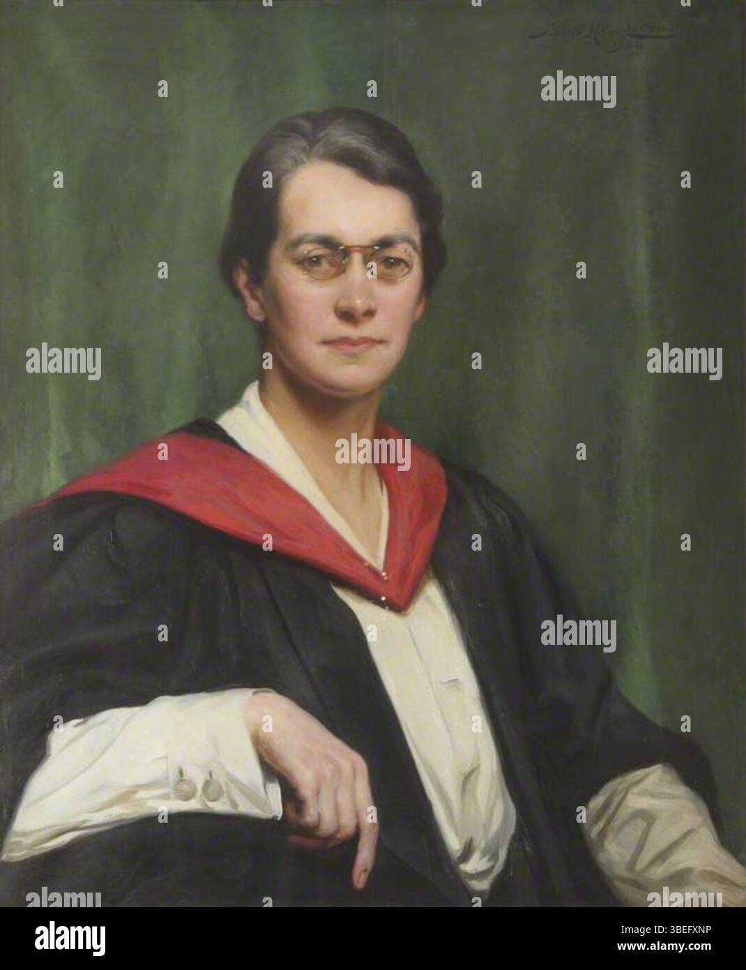 Lander, John Saint-Helier; Ada Elizabeth Levett, Vice Principal e Tutor in History; St Hilda's College, Università di Oxford; http://www.artuk.org/artworks/ada-elizabeth-levett-vice-principal-and-tutor-in-history-223263 Foto Stock