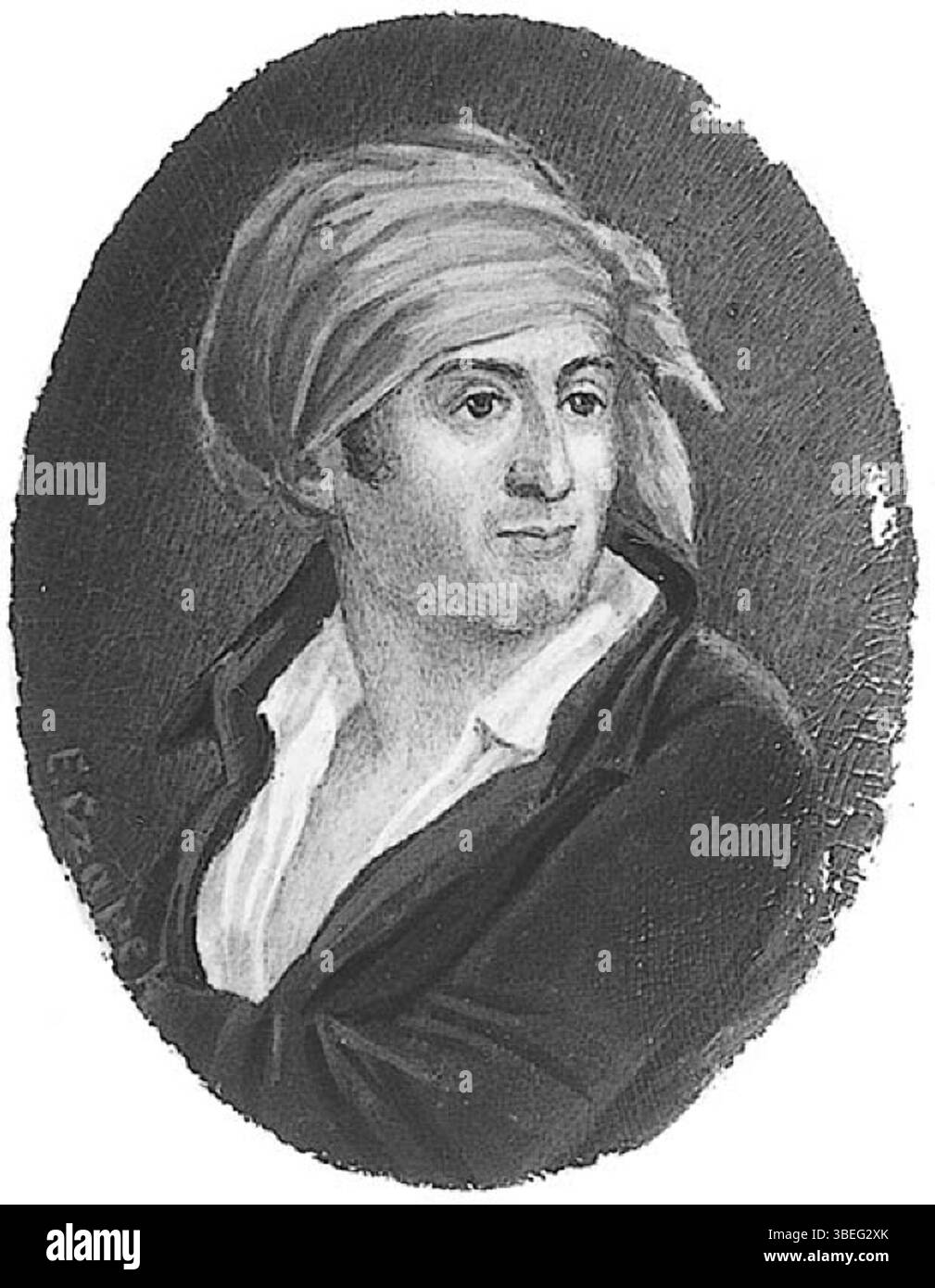 Un ritratto di Jean-Paul Marat di Elisabeth Czapek, dipinto prima della sua morte nel 1949. L'opera fa parte della collezione del Nationalmuseum in Svezia. Foto Stock