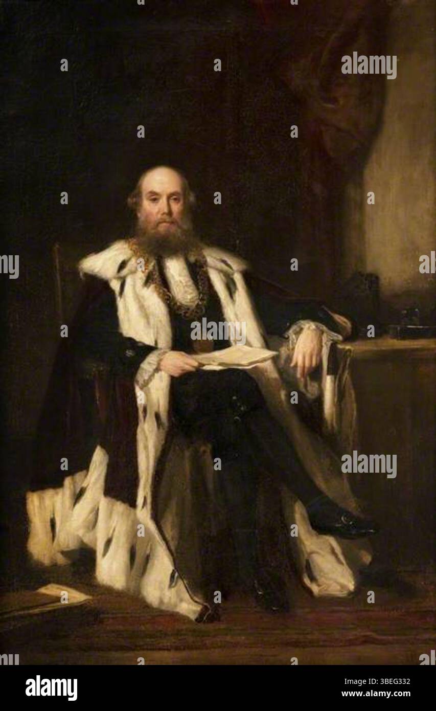 Herdman, Robert Inerarity; Sir William Collins (1817-1895), Lord Provost di Glasgow (1877-1880); Glasgow Museums; http://www.artuk.org/artworks/sir-william-collins-18171895-lord-provost-of-glasgow-18771880-84460 Foto Stock