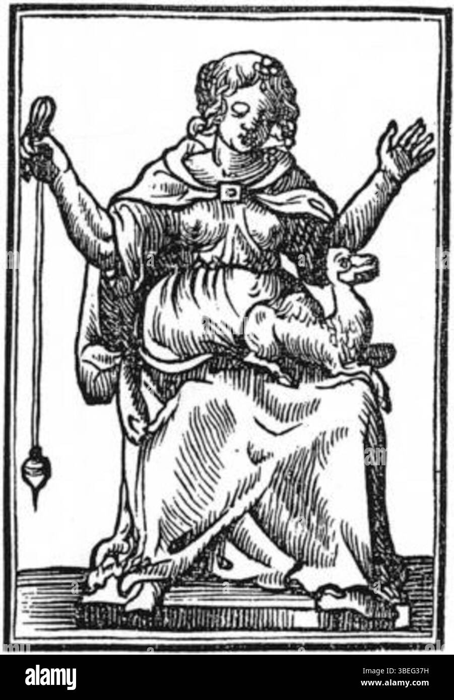 Iconologia di Cesare Ripa, pubblicata per la prima volta nel 1644, è una guida completa ai significati simbolici di varie figure d'arte. L'ingresso per discreto esplora la personificazione della discrezione come virtù nella cultura visiva. Foto Stock