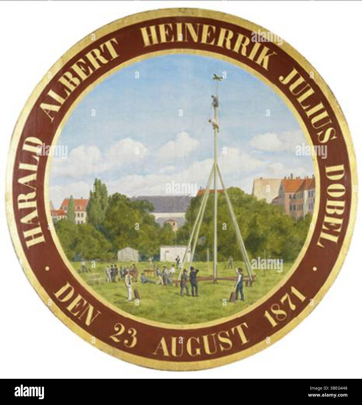 Harald Albert Heinrich Julius Dobel, nato il 2 gennaio 1871, era una figura notevole, anche se poco si sa sui suoi contributi o sulla sua vita. Il suo anno di nascita segna un punto importante nella storia europea. Foto Stock