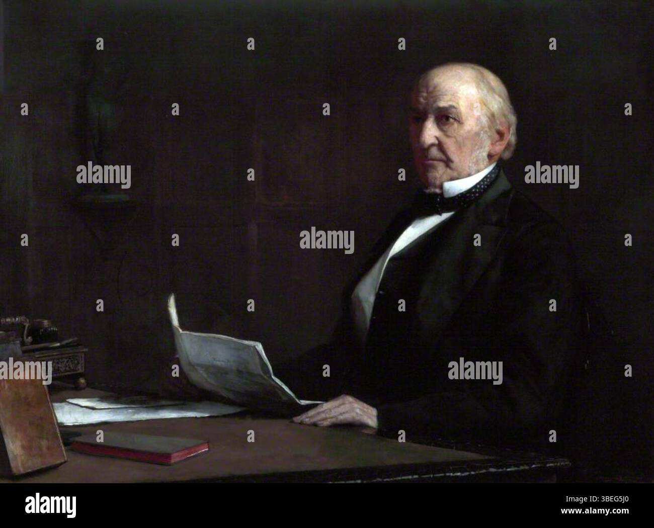 Bigland, Percy; W. E. Gladstone (1809-1898); Walker Art Gallery; http://www.artuk.org/artworks/w-e-gladstone-18091898-98359 Foto Stock