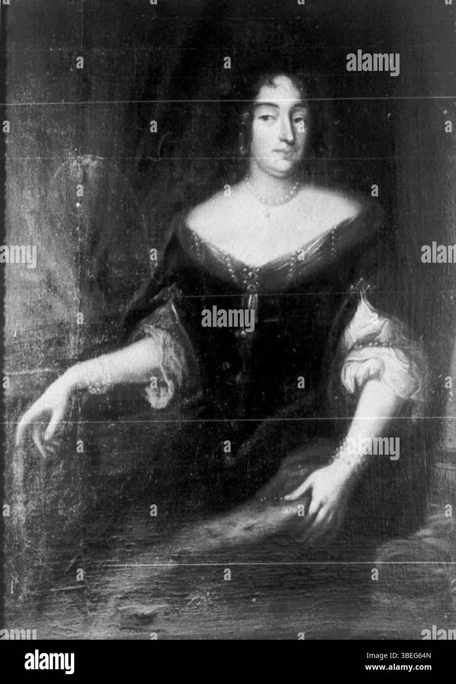 La contessa Guglielmina Christiane von Waldeck und Pyrmont (nata von Nassau-Siegen) sposò il conte Josiah. Questo ritratto risale alla metà del XVII secolo, riflettendo lo stile aristocratico della ritrattistica del periodo. Foto Stock