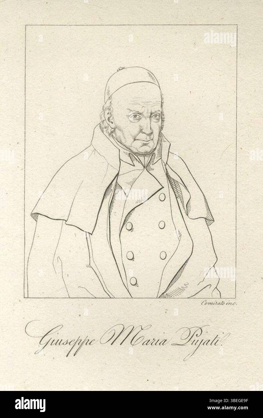 Ritratto del teologo Giuseppe Maria Pujati, dipinto nel 1824 da Marco Comirato. Il dipinto ad olio misura 120 x 90 cm ed è stato pubblicato nella Galleria dei letterati e artisti illustri delle Province Veneziane di gamba a Venezia da Tipografia Alvisopoli. Foto Stock Ritratto del teologo Giuseppe Maria Pujati, dipinto nel 1824 da Marco Comirato. Il dipinto ad olio misura 120 x 90 cm ed è stato pubblicato nella Galleria dei letterati e artisti illustri delle Province Veneziane di gamba a Venezia da Tipografia Alvisopoli. Foto Stock