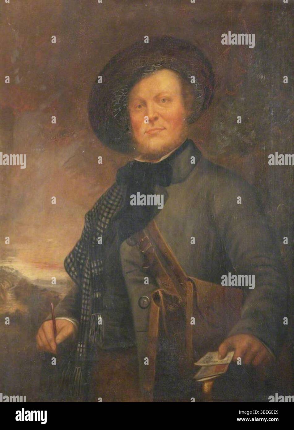 Artista sconosciuto; Edward Capern (1819-1894), Postman Poet; Burton Art Gallery and Museum; http://www.artuk.org/artworks/edward-capern-18191894-postman-poet-94807 Foto Stock