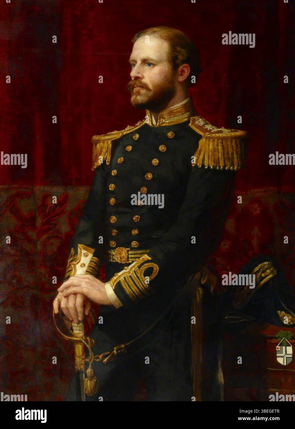 Merritt, Anna Lea; capitano Sir Lambton Loraine (1838-1917), 11th BT; National Maritime Museum; http://www.artuk.org/artworks/captain-sir-lambton-loraine-18381917-11th-bt-175101 Foto Stock