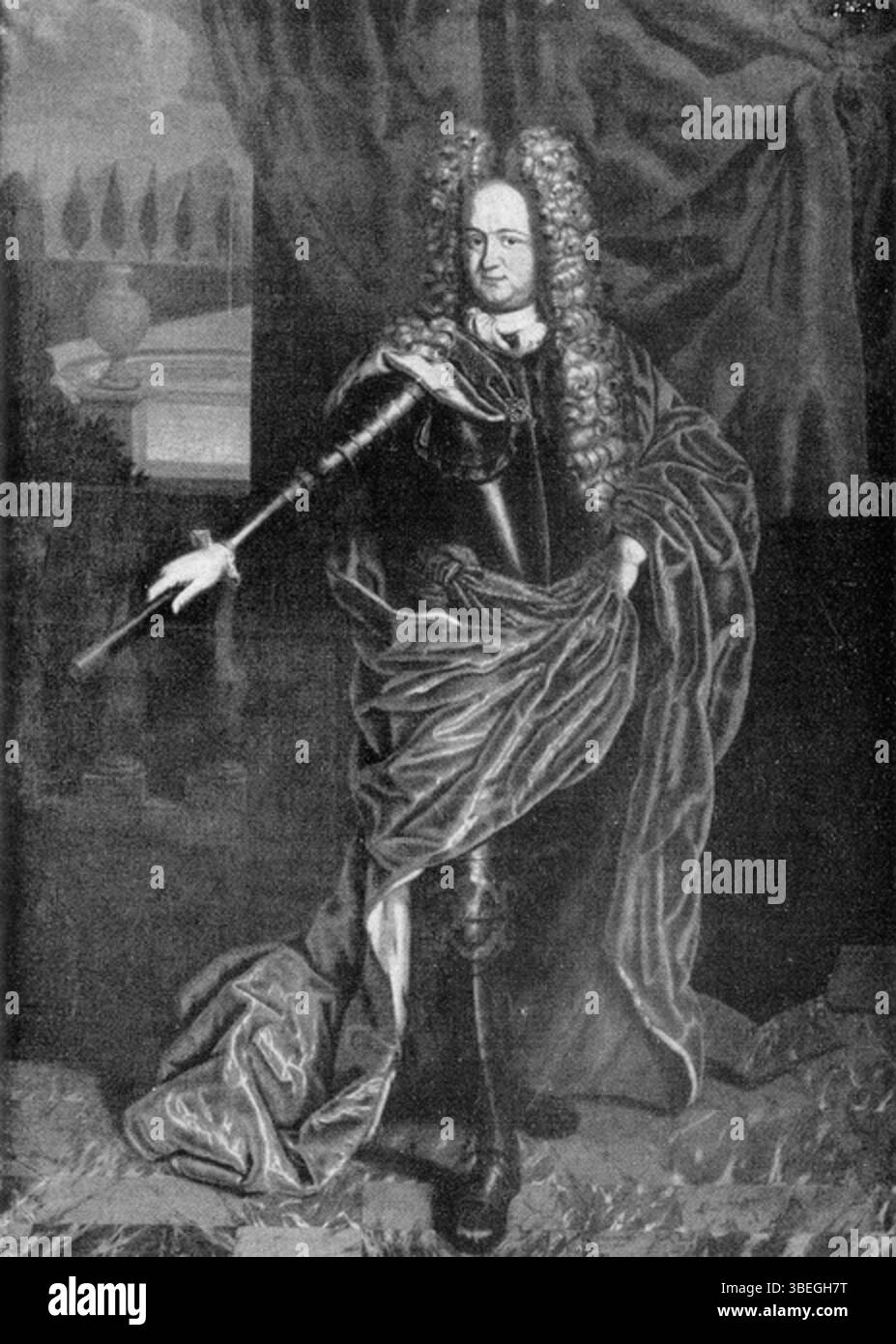 Questo anonimo dipinto ad olio, risalente all'inizio del XVIII secolo, raffigura Frederik Willem i Adolf van Nassau-Siegen. Il dipinto, creato tra il 1700 e il 1724, è ospitato nel Museum des Siegerlandes, Siegen, Germania. Foto Stock