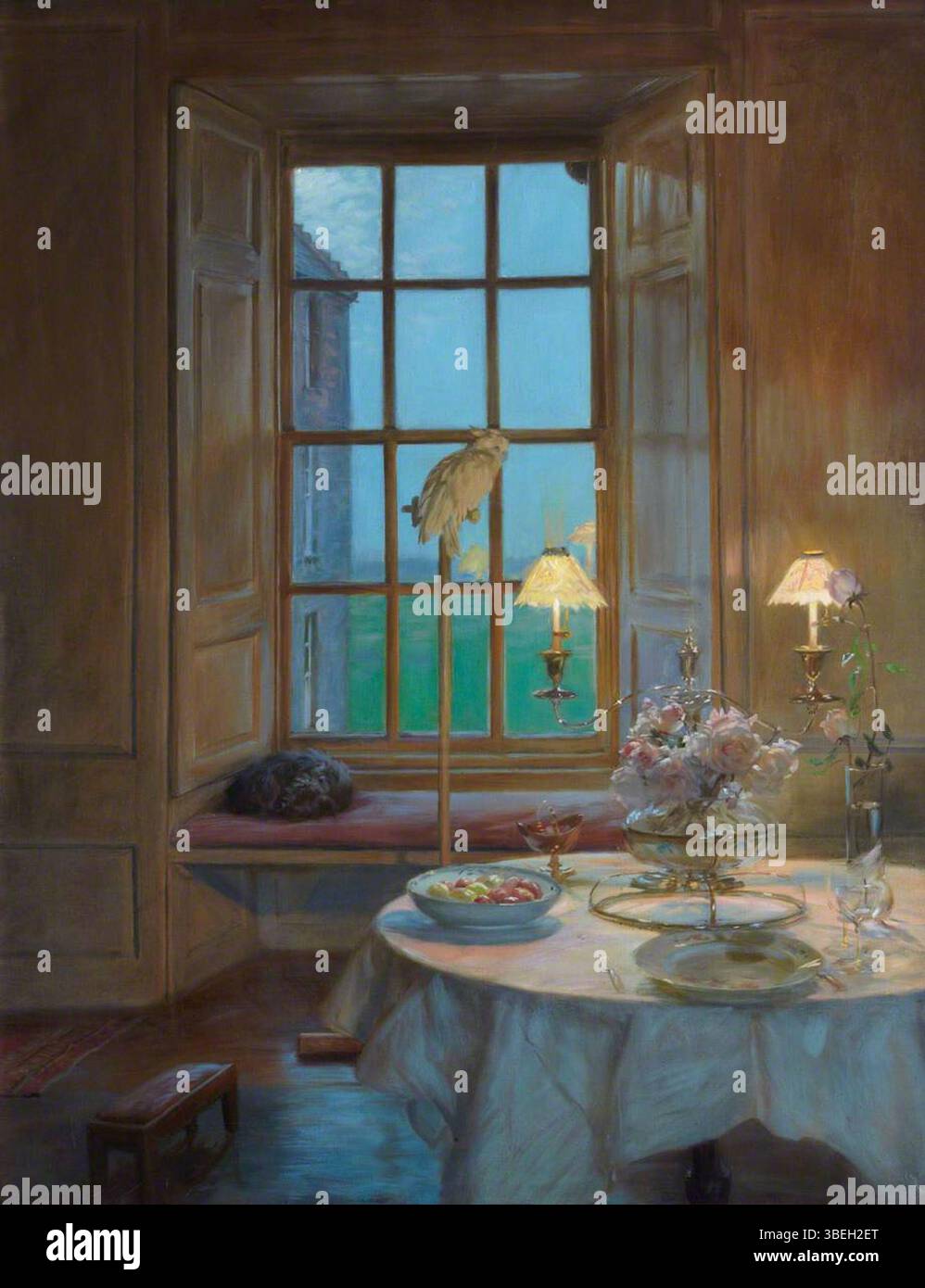 Lorimer, John Henry; Una stanza al crepuscolo: Kellie Castle; Royal Scottish Academy of Art & Architecture; http://www.artuk.org/artworks/a-room-at-twilight-kellie-castle-186879 Foto Stock