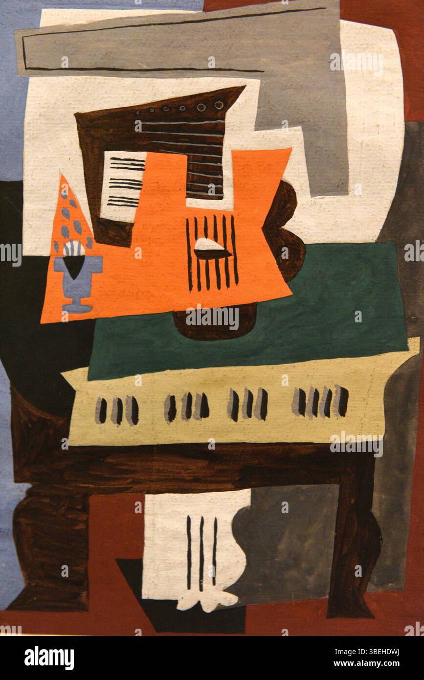 Piano,Juan-les-Pins,1920,Pittura di Picasso,il Museo di Picasso,Antibes, Francia. Foto Stock