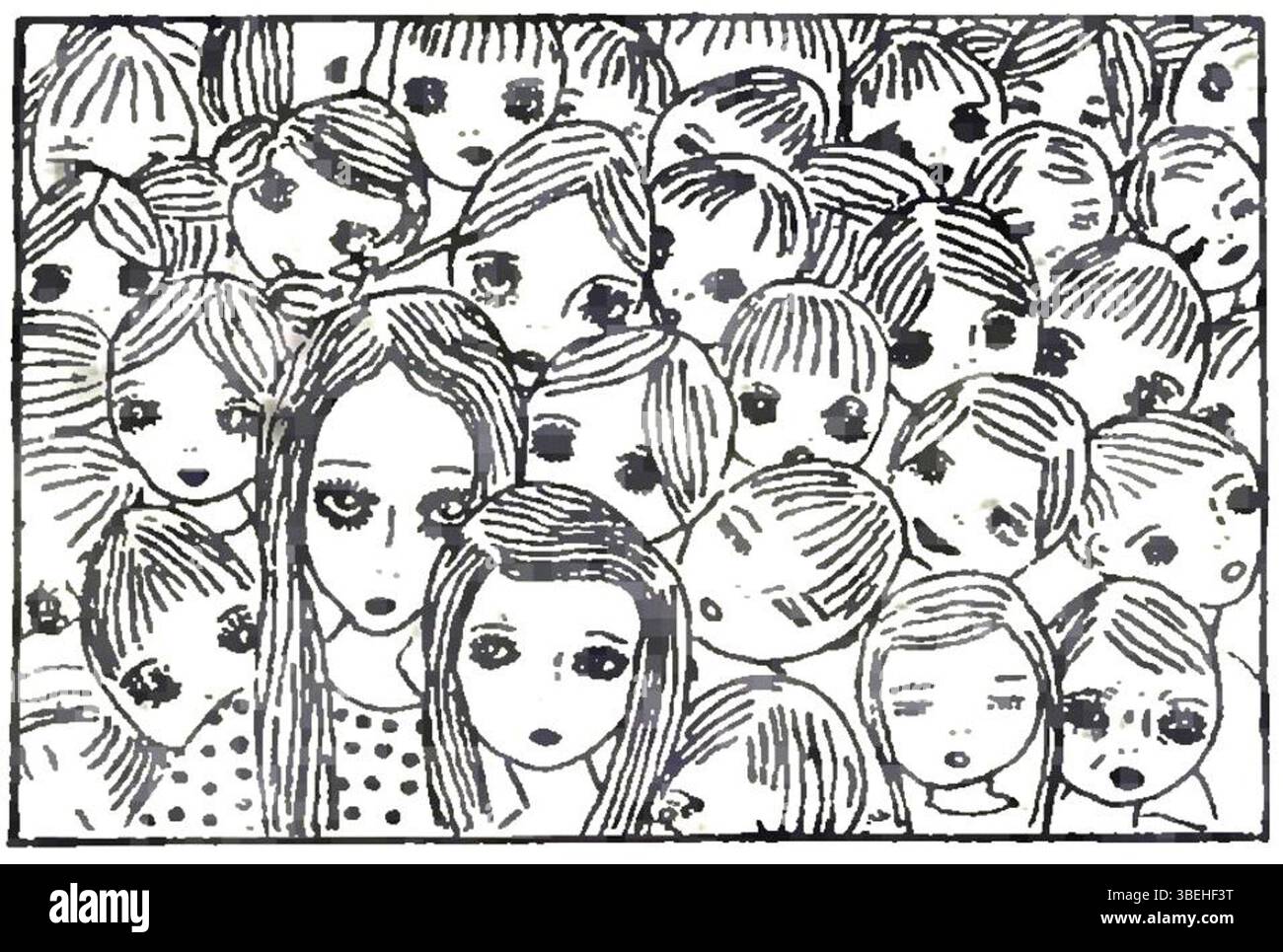 L'illustrazione di Pamela bianco a pagina 19 del suo libro del 1919 "Flora" continua la sua esplorazione tematica di combinare immagini e poesia nell'arte dei primi anni del XX secolo, con disegni evocativi e dettagliati. Foto Stock