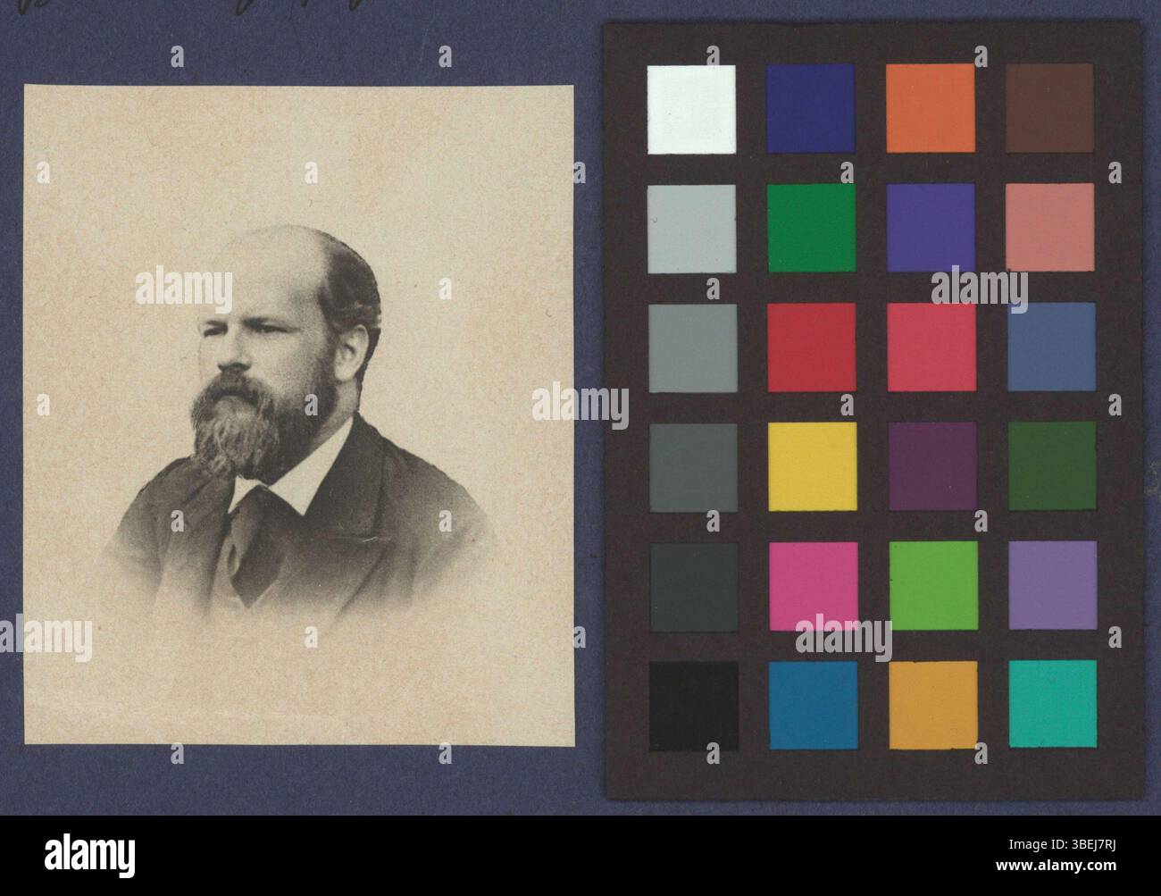 Questa riproduzione fotografica in bianco e nero ritrae Hans Lieb, scattato tra il 1881 e il 1901. L'immagine cattura l'essenza della fotografia ritrattistica del XIX secolo. Foto Stock