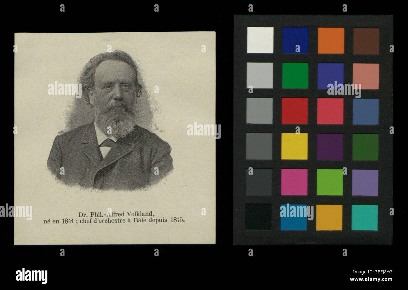 Questa riproduzione fotografica in bianco e nero tra il 1870 e il 1890 ritrae Alfred Volkland, offrendo uno sguardo storico del periodo attraverso lo stile visivo della fine del XIX secolo. Foto Stock