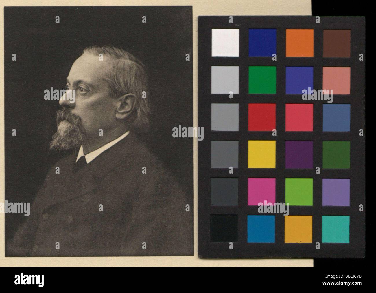 Questa riproduzione fotografica in bianco e nero tra il 1892 e il 1912 mostra Conrad von Orelli-Schulthess, una figura di spicco del tempo, in un ritratto storico. Foto Stock