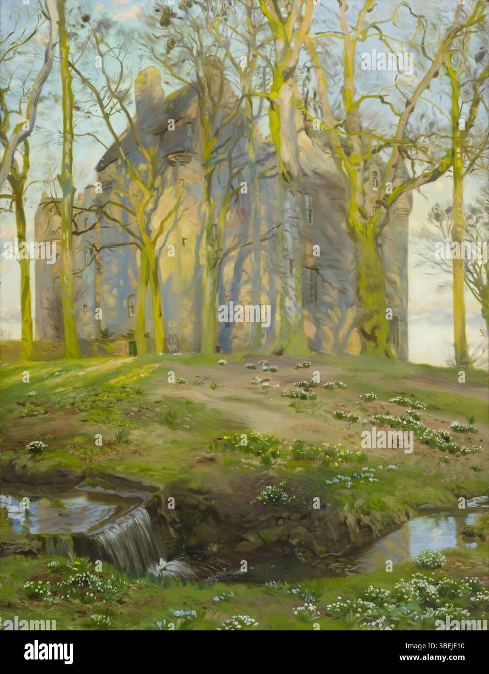 Lorimer, John Henry; Sundown in primavera, Kellie Castle; Fife Council; http://www.artuk.org/artworks/sundown-in-spring-kellie-castle-124697 Foto Stock