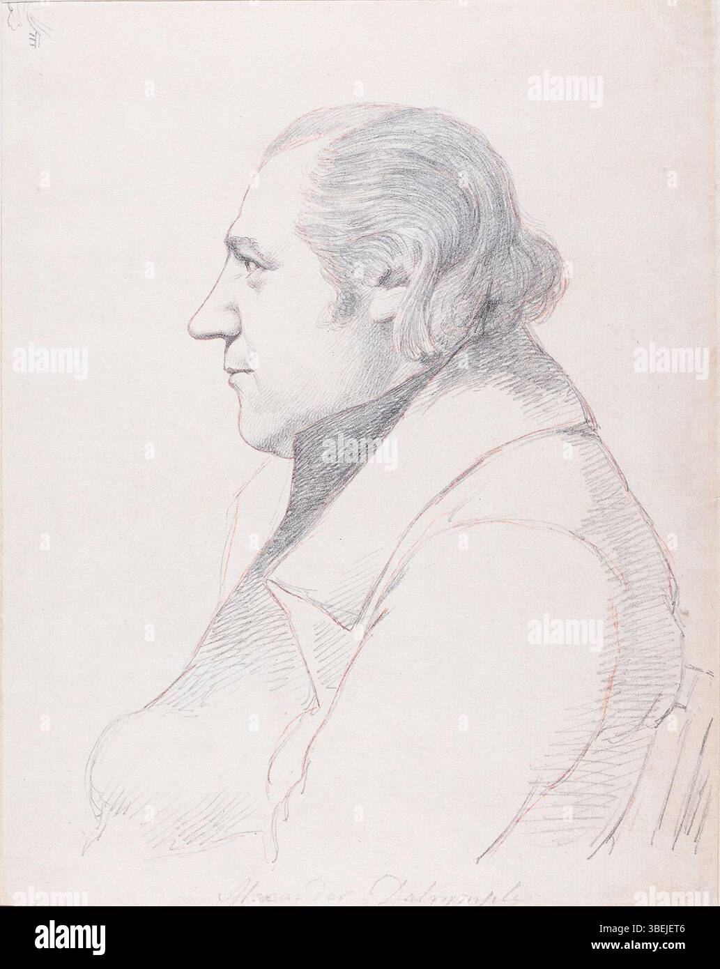 Il ritratto di William Daniell di Alexander Dalrymple (1737-1808), idrografo dell'Ammiragliato, fu creato da un disegno del 1794 di George Dance il giovane. Il lavoro con gesso e matita, completato tra il 1802 e il 1814, faceva parte della serie di incisioni su terreno tenero di Daniell, pubblicata nel 1814. Foto Stock
