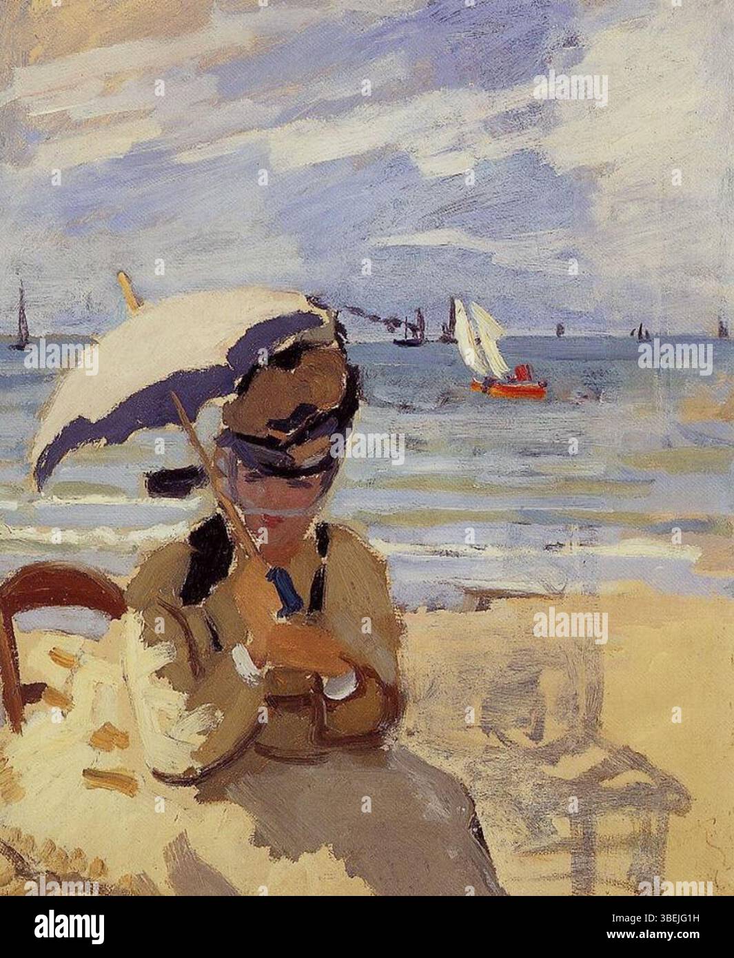 Claude Monet (1840–1926), nato il 14 novembre 1840, è stato un politico francese, una figura fondamentale nello sviluppo del movimento impressionista. Le opere di Monet, incentrate in particolare sull'interazione tra luce e paesaggi naturali, segnarono un drammatico cambiamento nell'arte, influenzando innumerevoli artisti e il corso della pittura moderna. Foto Stock