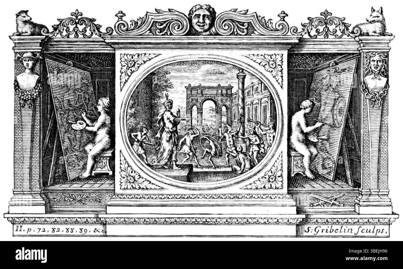 Questo emblema è stato inciso per il saggio "Sensus Communis" in "Characteristicks of Men, Manners, Opinion, Times" di Lord Shaftesbury (1714). Rappresenta l'idea filosofica del buon senso ed è stato creato secondo le istruzioni di Shaftesbury. Foto Stock