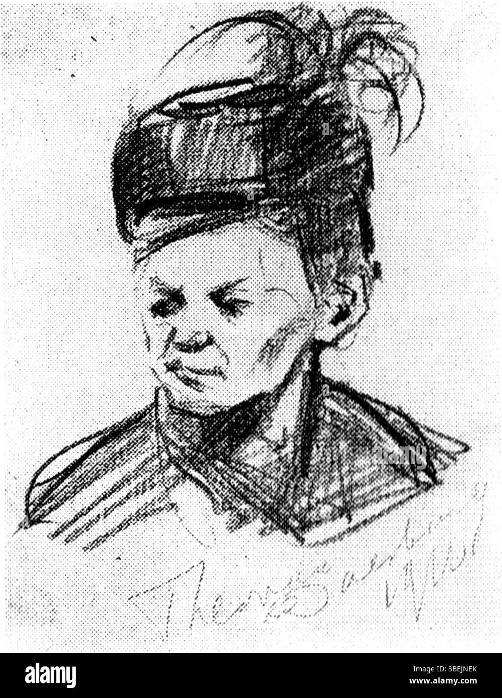 Questo ritratto di Theo van Doesburg (1883-1931) del 1910 circa raffigura una donna che indossa un cappello. Van Doesburg, una figura chiave nel De Stijl, usò l'astrazione geometrica e il colore per esplorare l'arte moderna, e il suo ritratto enfatizza il suo approccio innovativo alla pittura di figura. Foto Stock