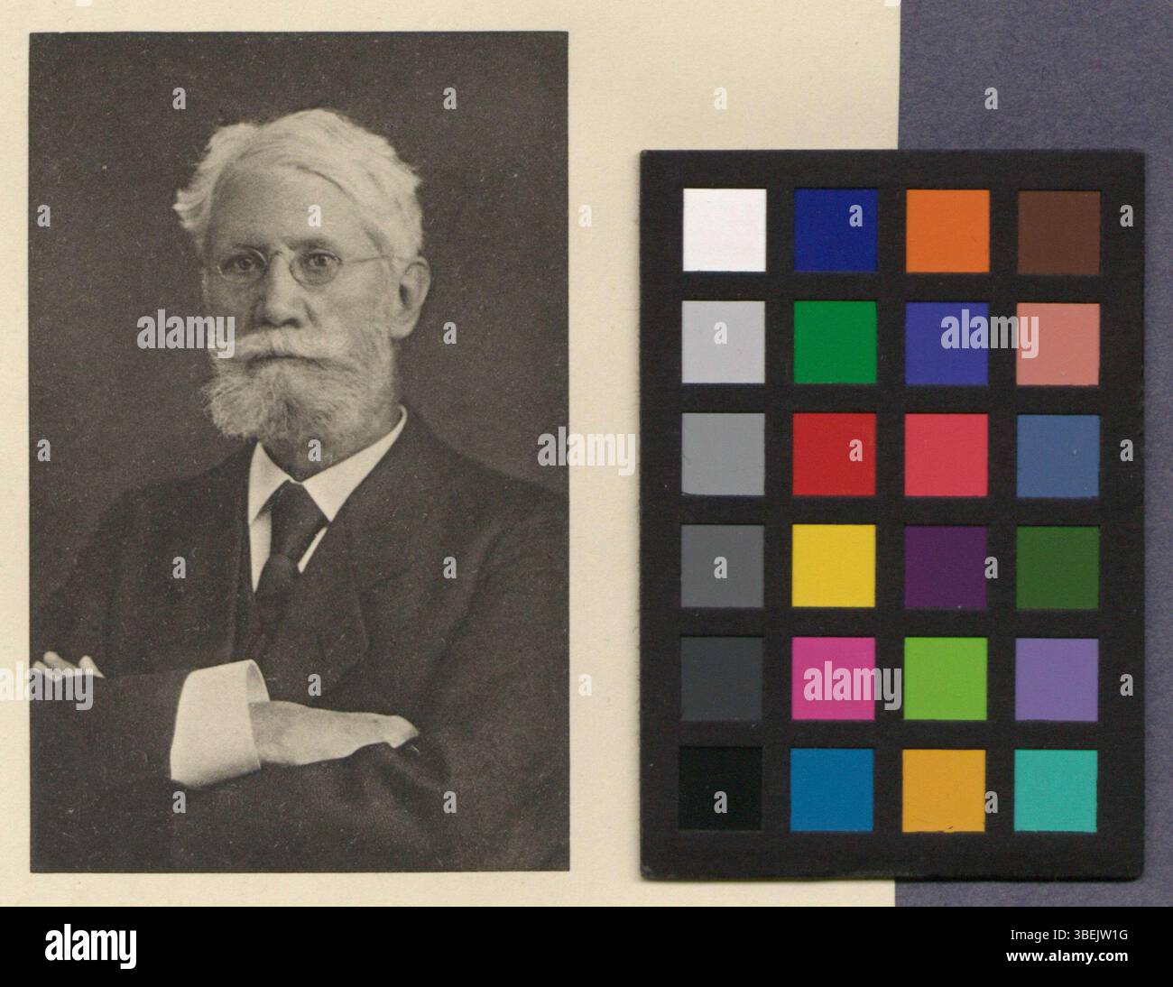 Ritratto di Ludwig Georg Courvoisier, realizzato tra il 1900 e il 1918. Questa riproduzione fotografica in bianco e nero cattura il soggetto in una posa formale tipica dell'inizio del XX secolo. Foto Stock