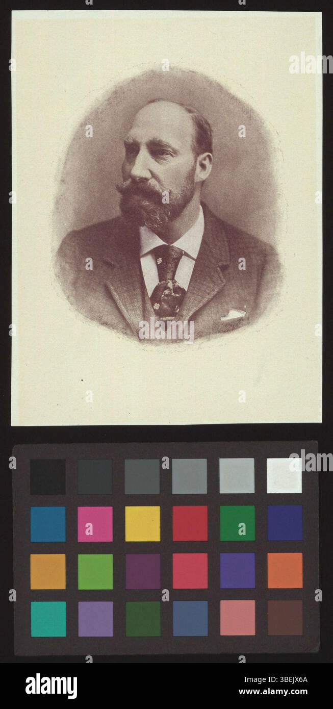 Questa riproduzione in bianco e nero, creata tra il 1896 e il 1902, mostra un ritratto di Emanuel Wackernagel. La riproduzione è una riproduzione fotografica di un'immagine precedente. Foto Stock