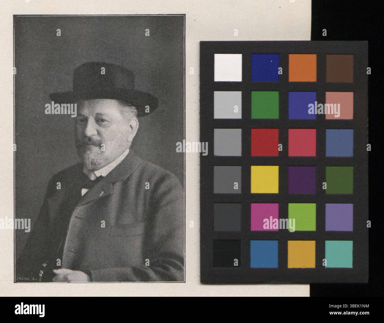 Questa stampa autotipo tra il 1890 e il 1910 mostra un ritratto di Albert Burckhardt-Finsler. L'immagine è una prima riproduzione fotografica, che utilizza la tecnica di autotipo. Foto Stock