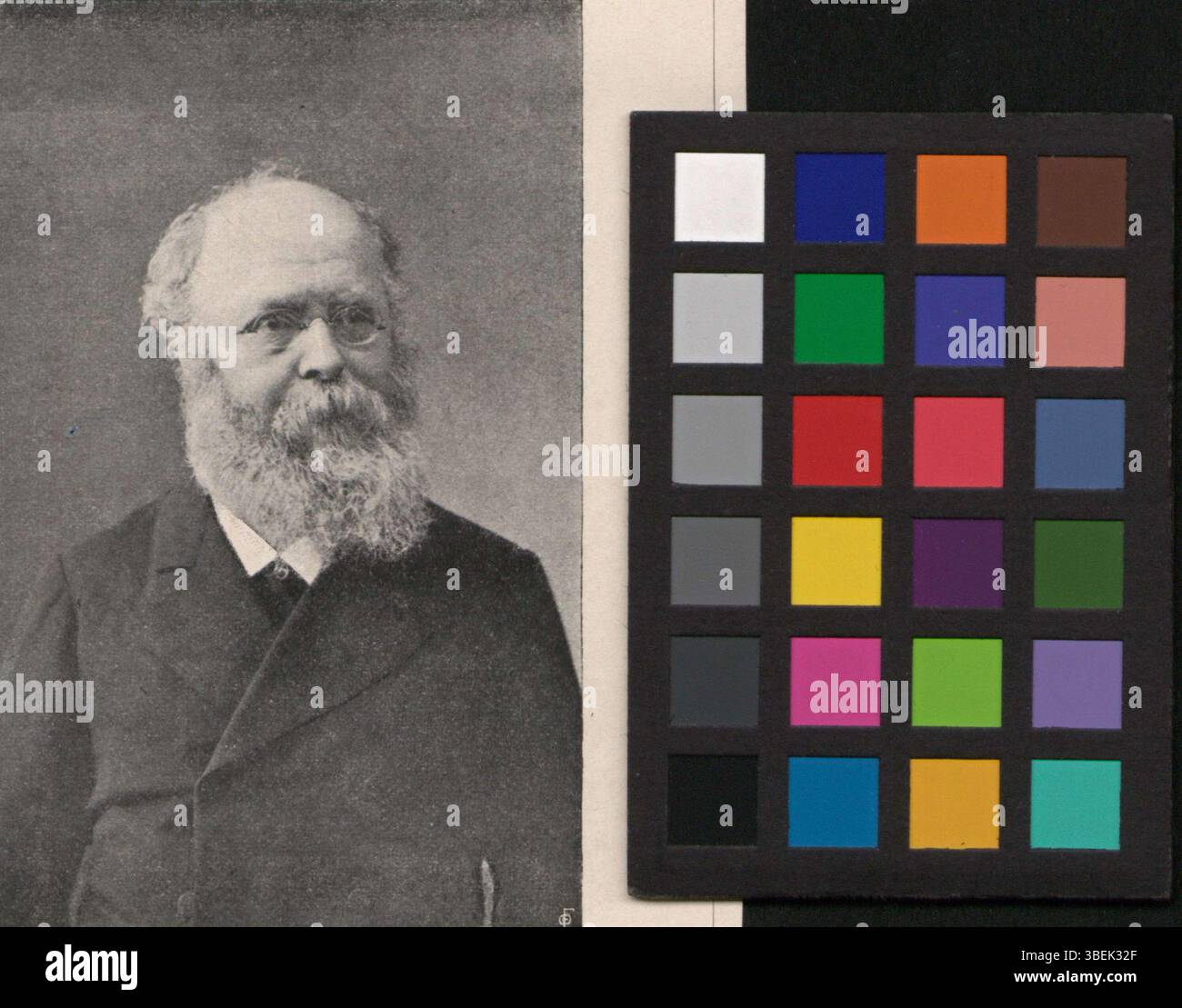 Questa riproduzione fotografica in bianco e nero tra il 1880 e il 1898 mostra Johannes Schmidhauser. La fotografia offre una rappresentazione storica di questo individuo durante la fine del XIX secolo. Foto Stock