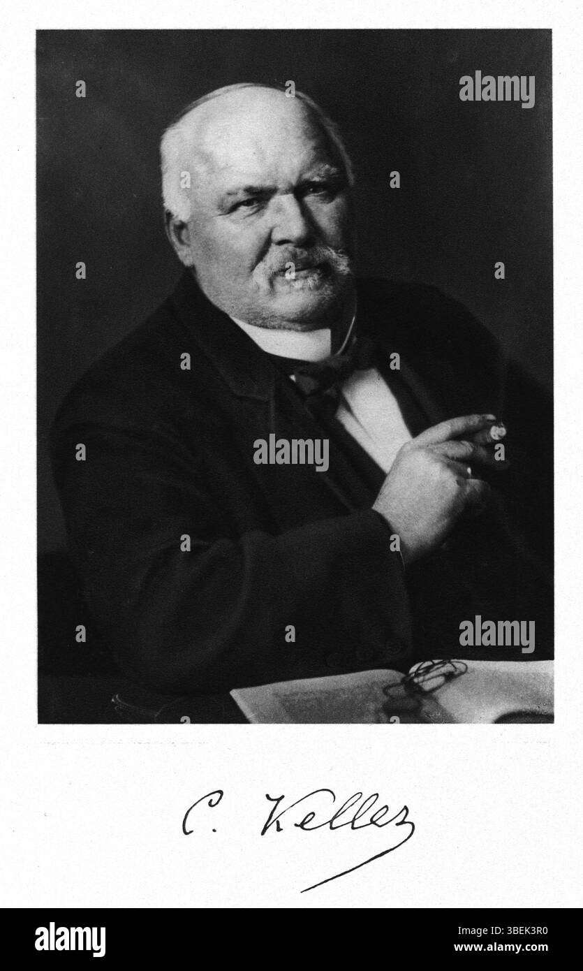 Questa incisione su rame di Conrad Keller (1848-1930), prodotta da Gebr. Fretz A.G. a Zürich il 31 dicembre 1930, mette in evidenza l'abilità di Keller nell'incisione del metallo, una tecnica che ha perfezionato durante tutta la sua carriera. Foto Stock