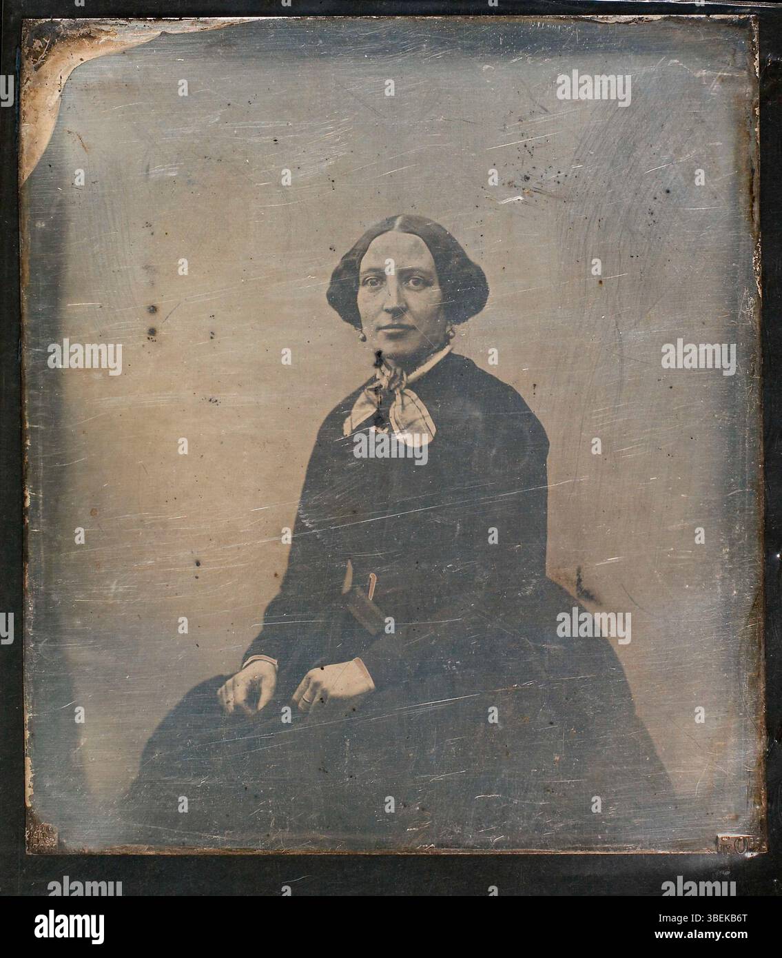 Daguerreotypi, plademål: Umonteret 80 x 71 mm, forseglet i plastlomme Neg. S 183713 Usikkerhed m.h.t.fotografens efternavn Foto Stock