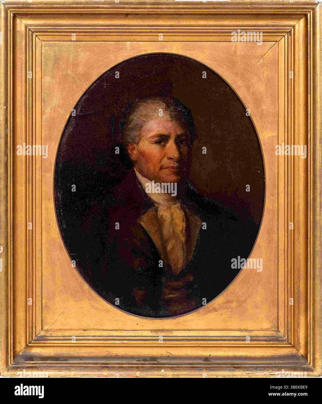 Ritratto a olio su tela attribuito a Gilbert Stuart, intorno al 1790, raffigurante Moses Michael Hays (1739-1805), un mercante ebreo-americano, filantropo e leader nelle comunità civiche e massoniche di Boston. Foto Stock