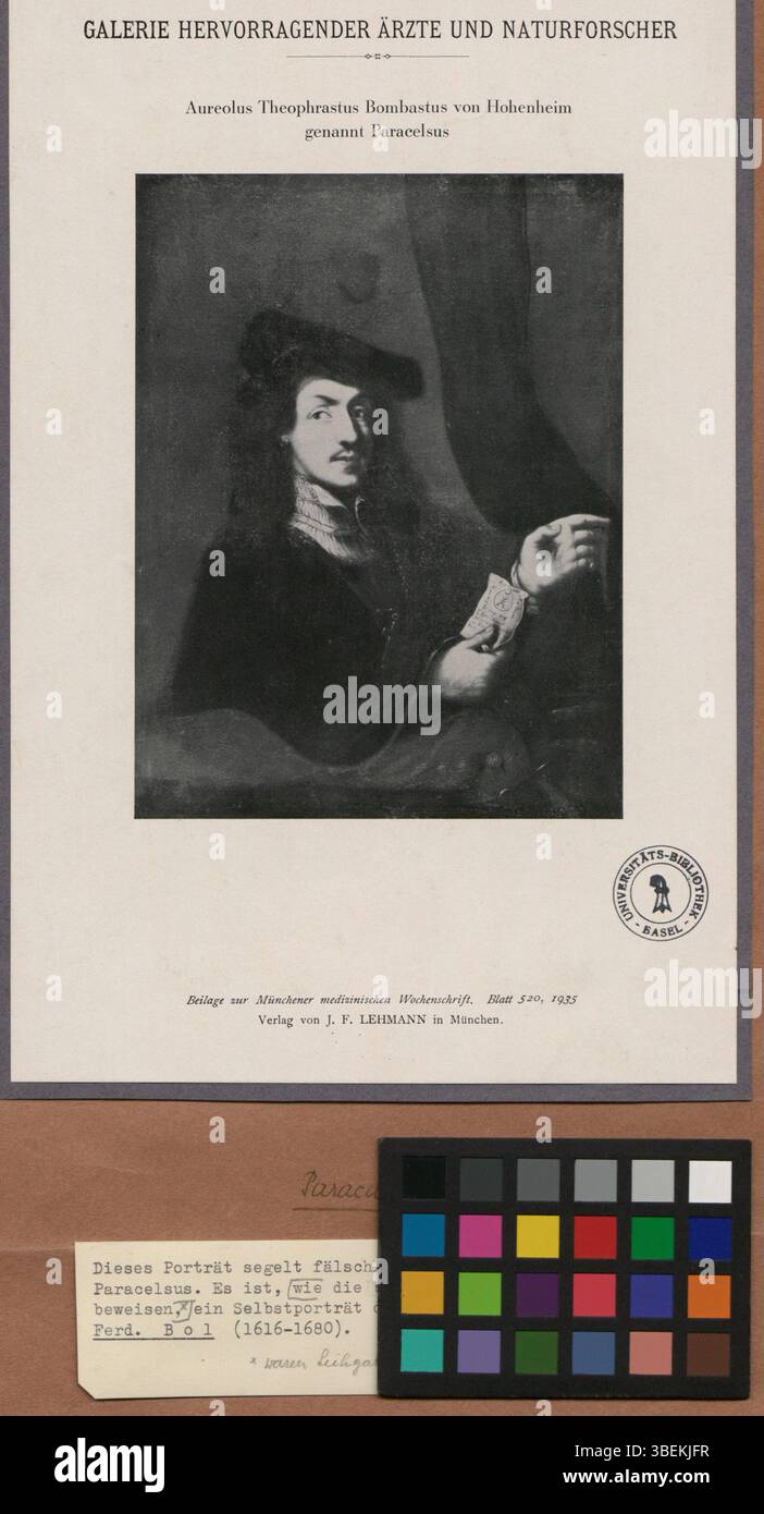 Questa riproduzione fotografica in bianco e nero presenta un ritratto di Ferdinand Bol, creato tra il 1600 e il 1699. Cattura lo stile artistico del periodo e fornisce informazioni storiche sulla ritrattistica del XVII secolo. Foto Stock