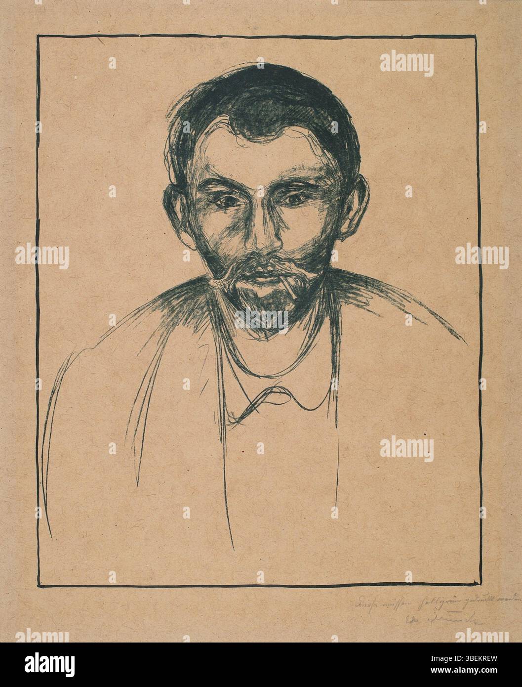 Questo ritratto del 1898 di Edvard Munch raffigura Stanislaw Przybyszewski, uno scrittore e filosofo polacco. Il dipinto fa parte della collezione Thielska e mostra la caratteristica intensità emotiva e la profondità psicologica di Munch nei suoi ritratti. Foto Stock
