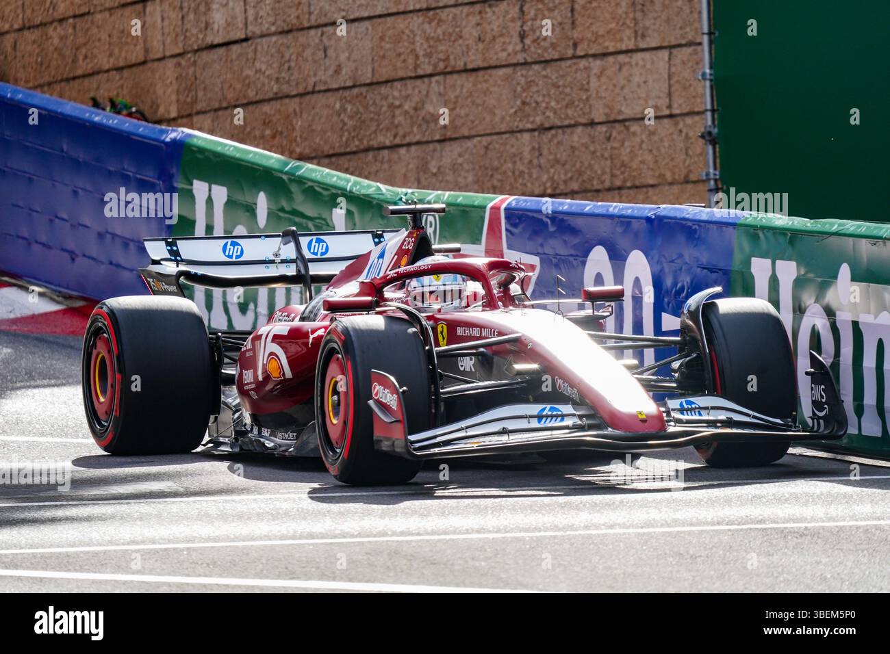 Charles Leclerc di Monaco alla guida della (16) Scuderia Ferrari HP SF-25 Ferrari durante la Formula 1 TAG Heuer Gran Premio di Monaco 2025 il 23 maggio, Circuit de Monaco, Monaco. Foto Stock